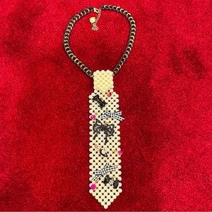 Betsey Johnson VINTAGE necklace tie with charms